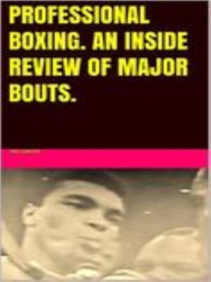 cover image of Professional Boxing. an Inside Review of Major Bouts.